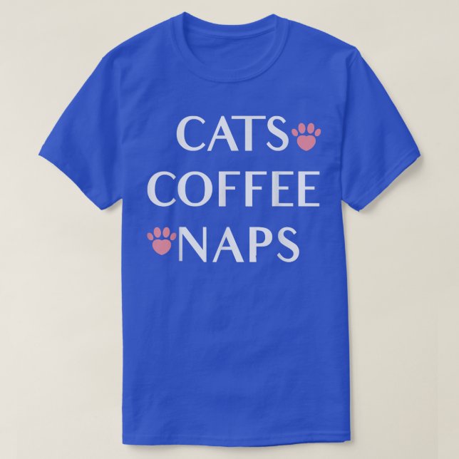 Chat Kaffee Nickerchen Funny Liebe Chat Kaffee T-Shirt (Design vorne)