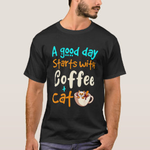 Chat Kaffee Tasse Chat Niedlich Kaffee Cat Mama T-Shirt