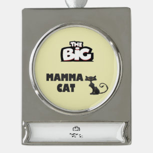 Chat-Karten, schwarz und weiß Banner-Ornament Silber