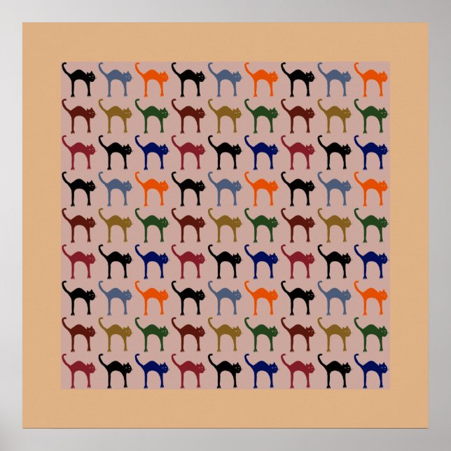 Chat/Katzenmuster Poster (Vorne)