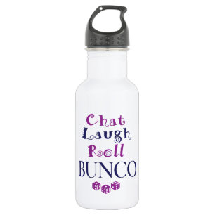 Chat, Lachen, Rolle - bunco Edelstahlflasche