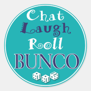 Chat, Lachen, Rolle - bunco Runder Aufkleber
