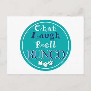Chat, lachen, rollen - bunco postkarte
