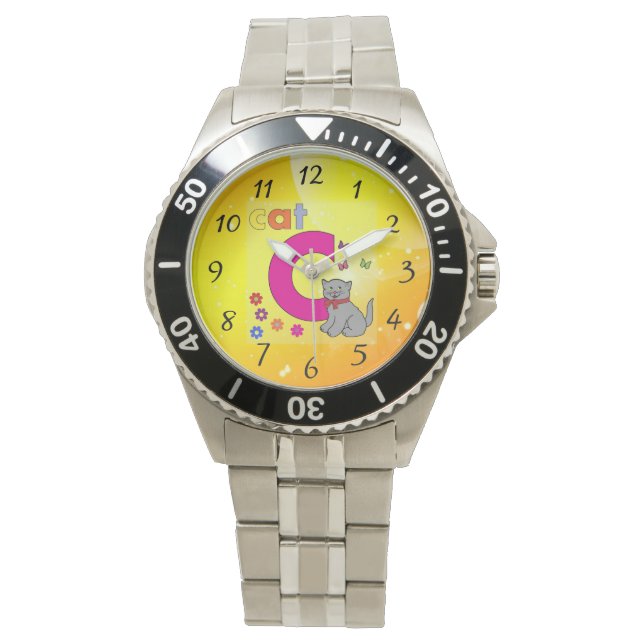 Chat Letter C Watch Armbanduhr (Vorderseite)