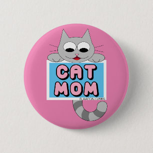 Chat Mama Niedlich Chat Lover Taste Rosa Button