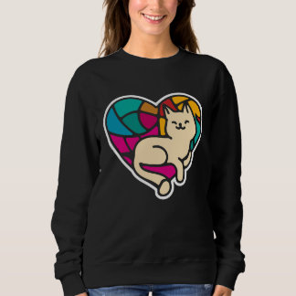Chat mignon Saint-Valentin chaton amoureux Sweatshirt