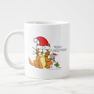 Chat Mouse Weihnachten Cartoon Niedlich Jumbo-Tasse