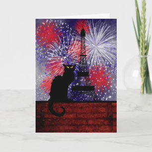 Chat Noir Bastille Day Karte