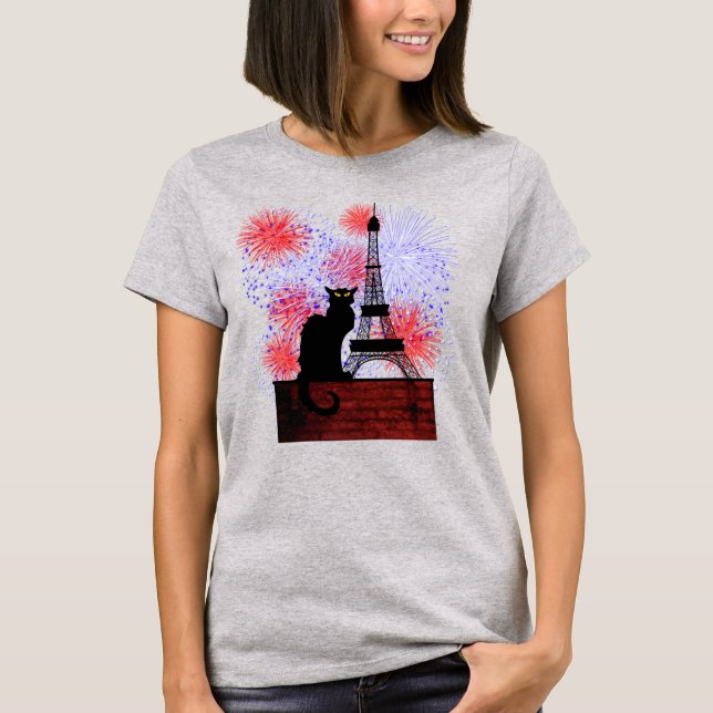 Chat Noir Bastille Day T-Shirt (Vorderseite)