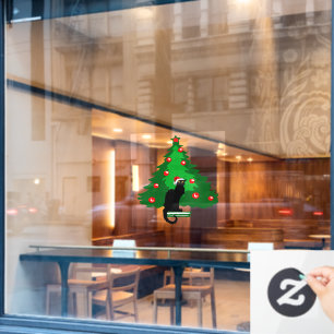 Chat Noir Christmas Fensteraufkleber