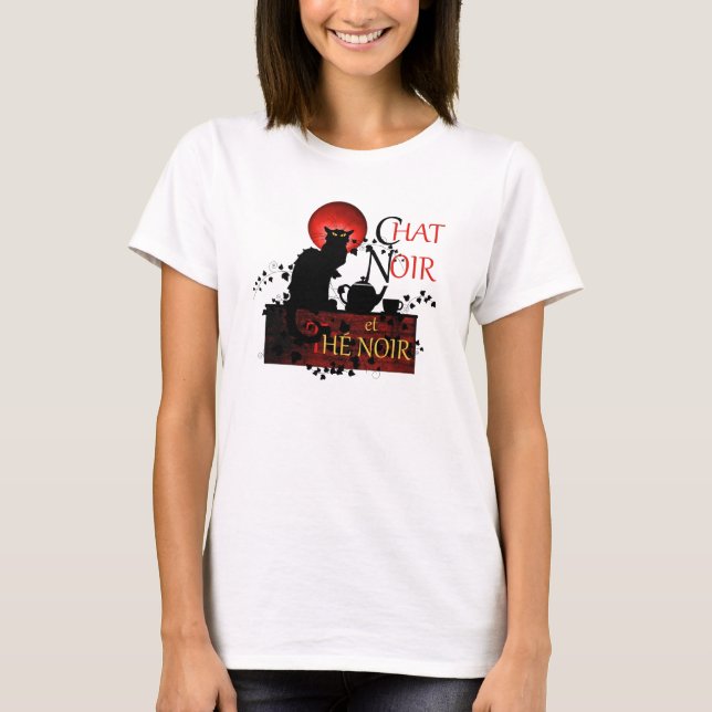 Chat Noir et Thé Noir, Black Cat Black Tee (Vorderseite)