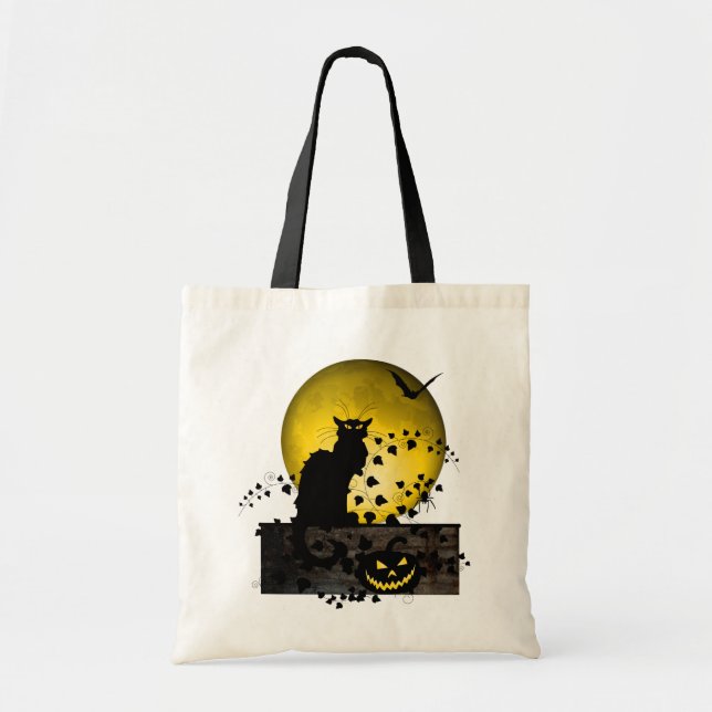 Chat Noir Halloween Tragetasche (Vorne)