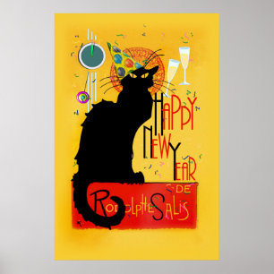 Chat Noir Happy New Year Poster