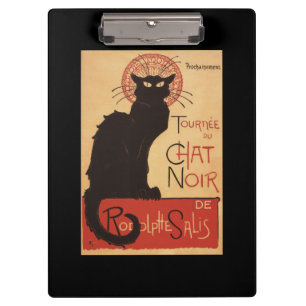 Chat Noir Kabarett Truppe Schwarze Katze Werbeplak Klemmbrett
