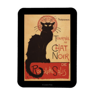 Chat Noir Kabarett Truppe Schwarze Katze Werbeplak Magnet