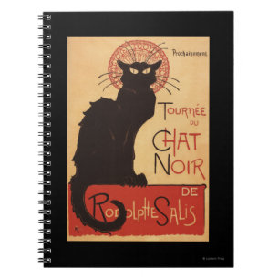 Chat Noir Kabarett Truppe Schwarze Katze Werbeplak Notizblock