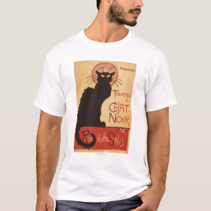 Chat Noir Kabarett Truppe Schwarze Katze Werbeplak T-Shirt