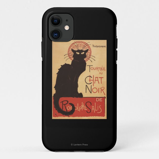 Chat-Noir Kabaretttroupe-schwarze Case-Mate iPhone Hülle (Rückseite)