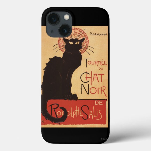 Chat-Noir Kabaretttroupe-schwarze Case-Mate iPhone Hülle (Rückseite)