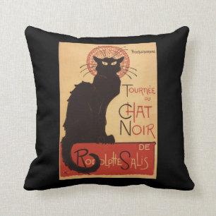 Chat-Noir Kabaretttroupe-schwarze Kissen