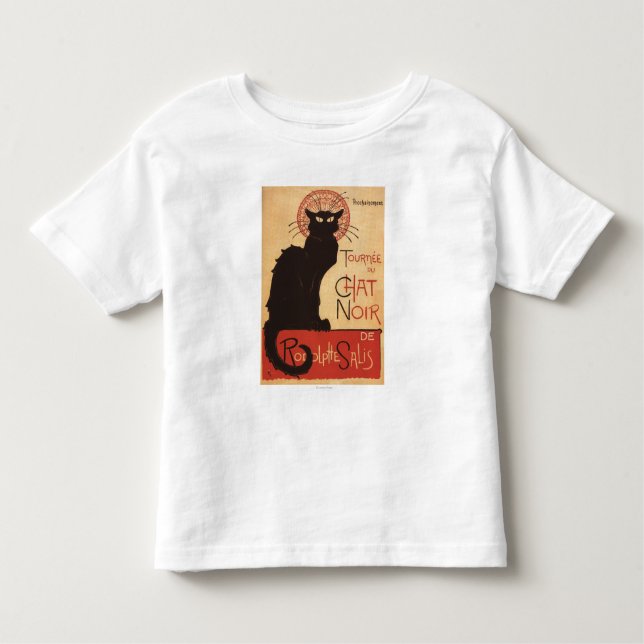 Chat-Noir Kabaretttroupe-schwarze Kleinkind T-shirt (Vorderseite)