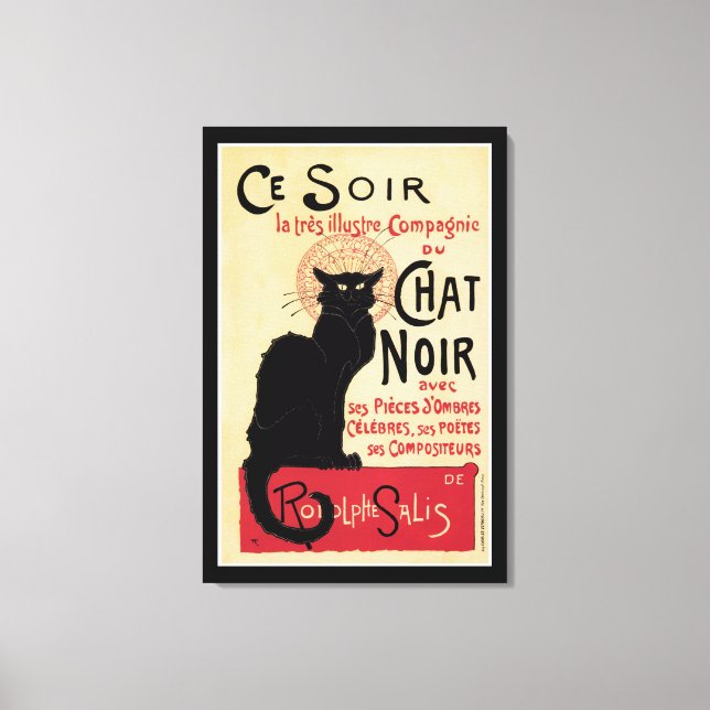 Chat Noir Leinwanddruck (Vorderseite)