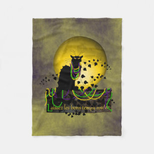Chat Noir Mardi Gras Fleecedecke