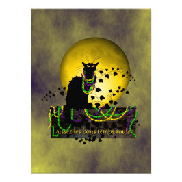 Chat Noir Mardi Gras Fotodruck
