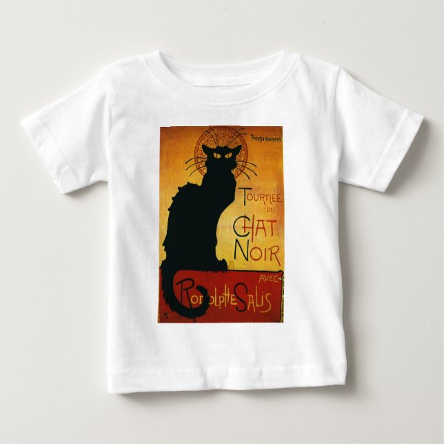 Chat Noir - Schwarze Katze Baby T-shirt (Vorderseite)