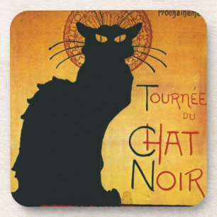 Chat Noir - Schwarze Katze Getränkeuntersetzer