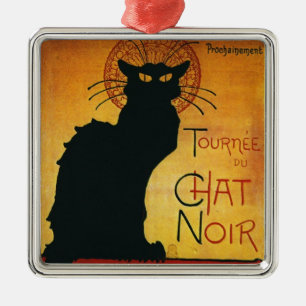 Chat Noir - Schwarze Katze Ornament Aus Metall
