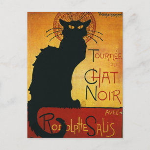 Chat Noir - Schwarze Katze Postkarte