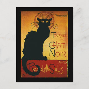 Chat Noir - Schwarze Katze Postkarte