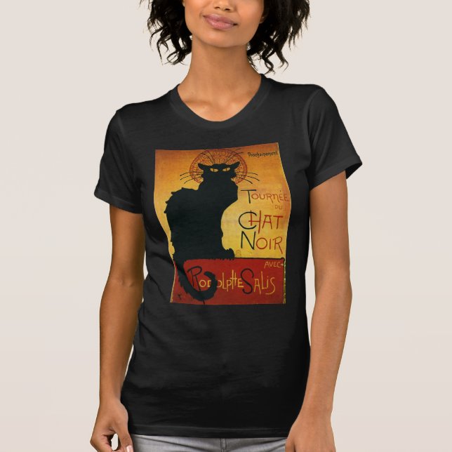 Chat Noir - Schwarze Katze T-Shirt (Vorderseite)