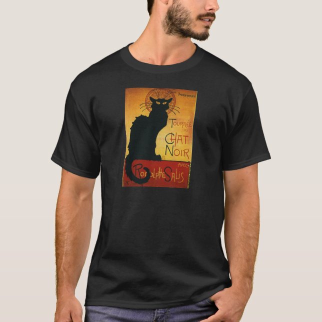 Chat Noir - Schwarze Katze T-Shirt (Vorderseite)