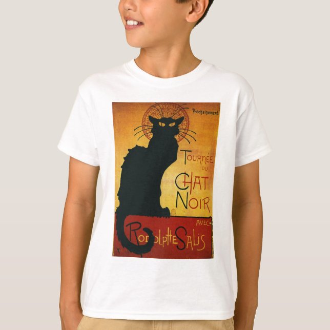 Chat Noir - Schwarze Katze T-Shirt (Vorderseite)