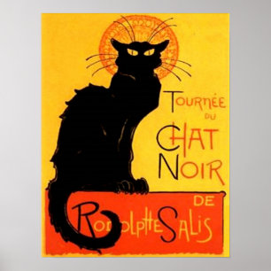 Chat-Noir… schwarze Katzen-Plakat Poster
