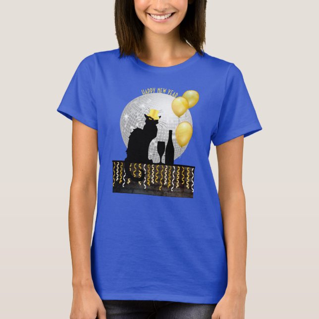Chat Noir Silvester T-Shirt (Vorderseite)