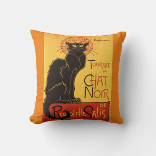 Chat Noir Steinlen Belle Epoque Vintage Kunst Kissen