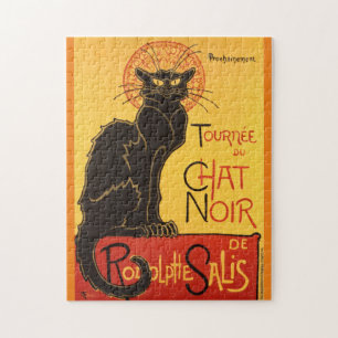 Chat Noir Steinlen Belle Epoque Vintage Kunst Puzzle