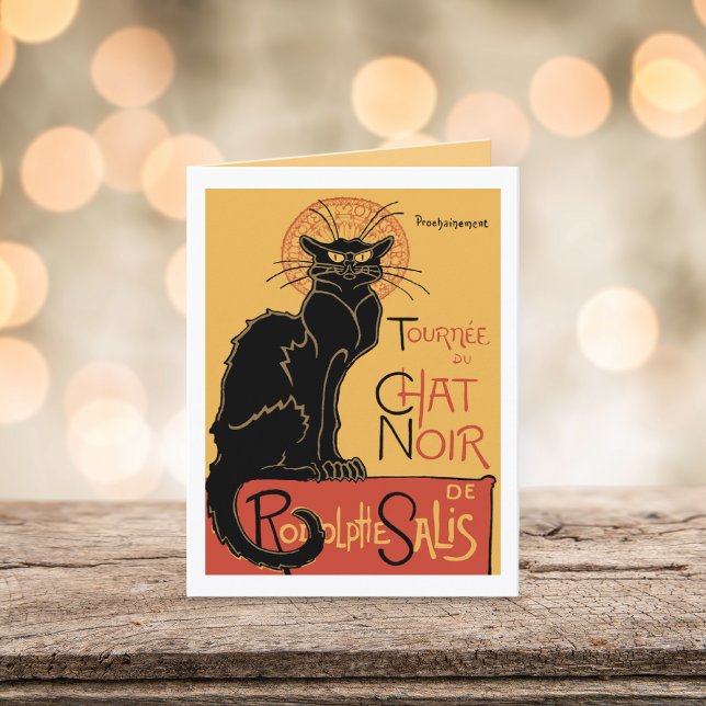 Chat Noir Théophile Steinlen Faltgraukarte Karte (Von Creator hochgeladen)