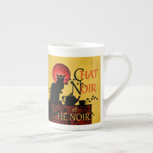 Chat Noir und Thé Noir, Black Cat Black Tee Prozellantasse