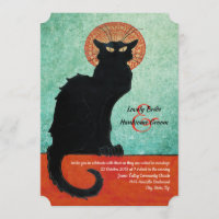 Chat Noir Vintag French Cat Blue Wedding