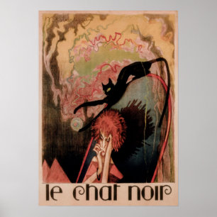 Chat Noir Vintage Katzenposter Poster
