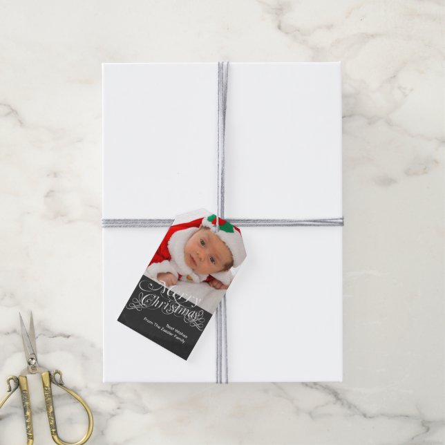 Chat Scroll Schriftart Personalisiert Geschenkanhänger (Mit Garn)