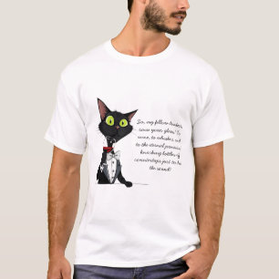 Chat spricht über Wein lustig T-Shirt
