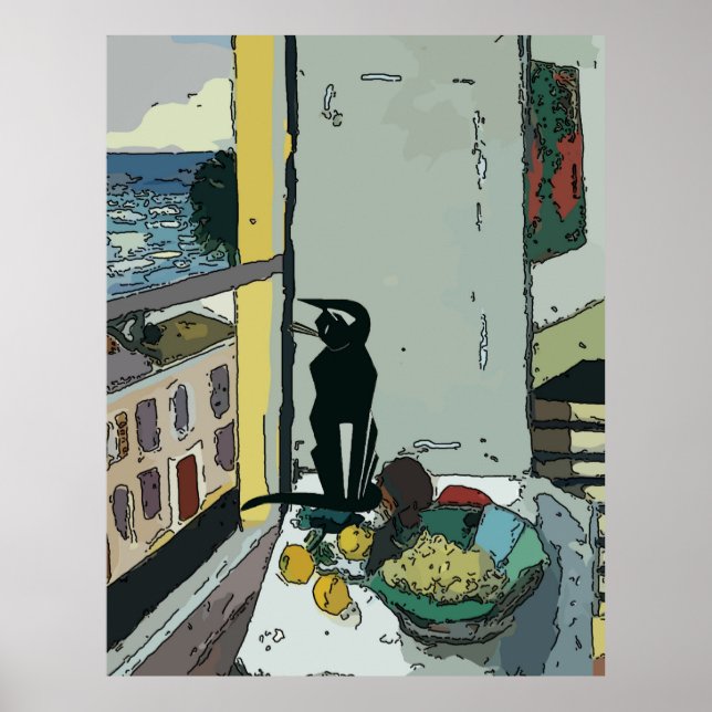 Chat-Suche aus Fenster Poster (Vorne)