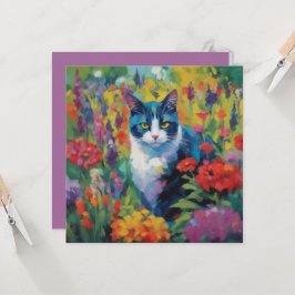 Chat unter Blume Grußkarte Karte