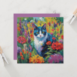 Chat unter Blume Grußkarte Karte