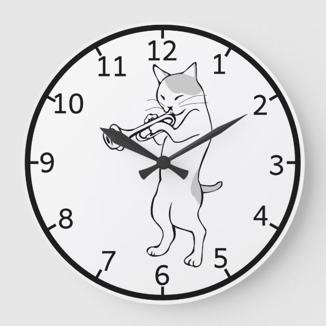 Chat Wall Clock Große Wanduhr (Vorderseite)